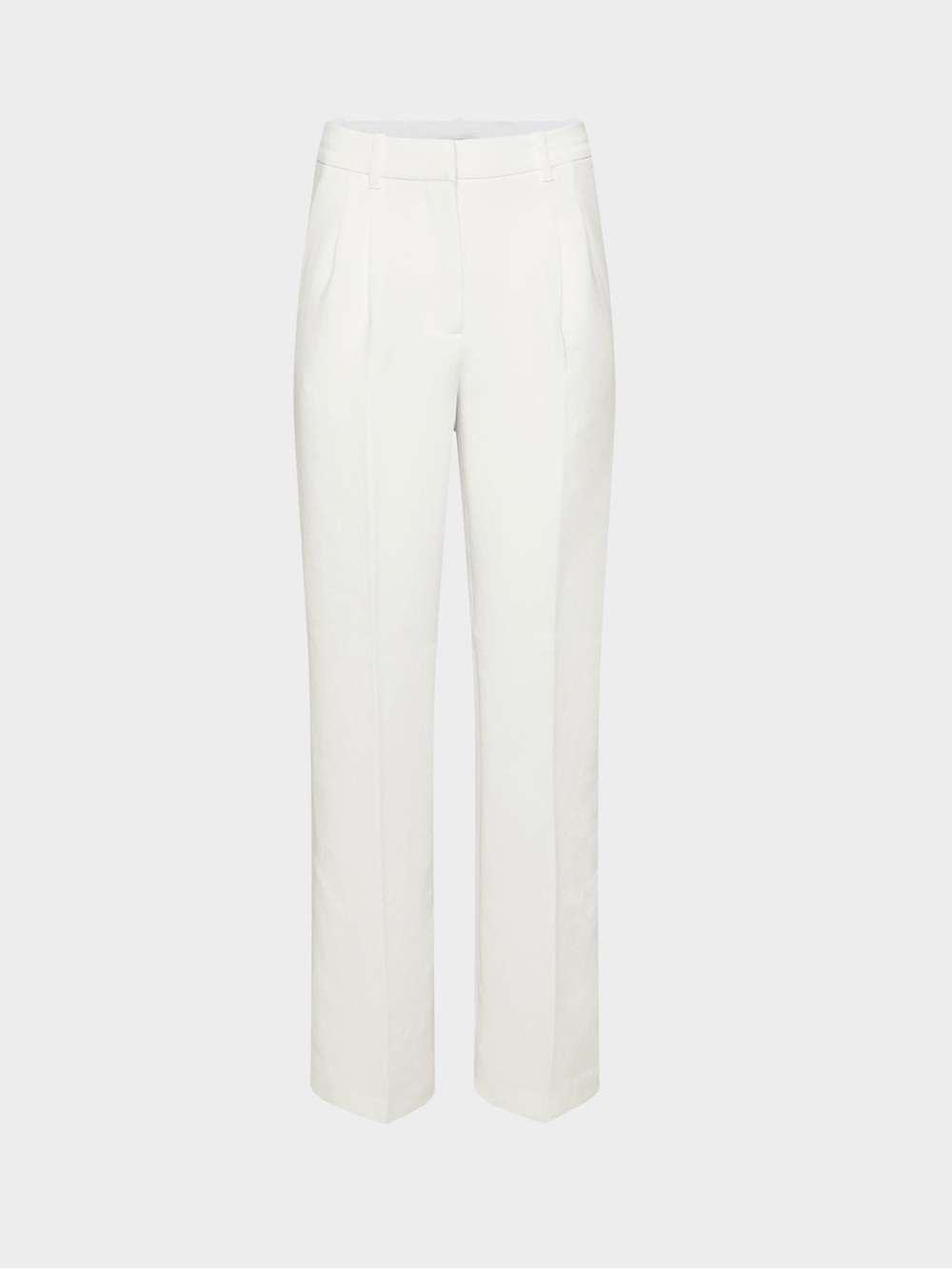 Aritzia White Tailored Straight-Leg Trousers- The Effortless Pant Crepette